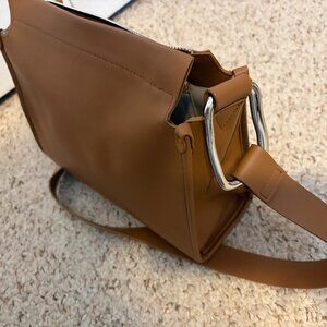 Genuine Leather Brown Crossbody Bag | Minimalist Shoulder Bag